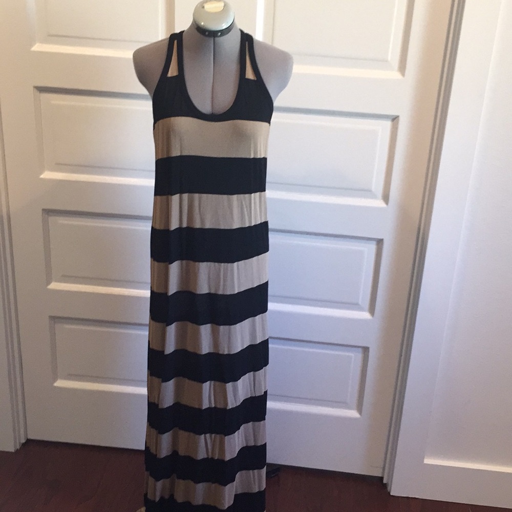 Joie Black & tan maxi dress